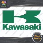 Compatible Kawasaki Vintage K Name Rectangle Motorcycles Vinyl Decals Stickers
