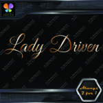 Lady Driven Fancy Lady Banner Tuning Girl Power JDM Vinyl Decals Stickers - Image 11