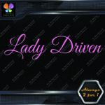 Lady Driven Fancy Lady Banner Tuning Girl Power JDM Vinyl Decals Stickers - Image 4
