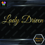 Lady Driven Fancy Lady Banner Tuning Girl Power JDM Vinyl Decals Stickers - Image 9