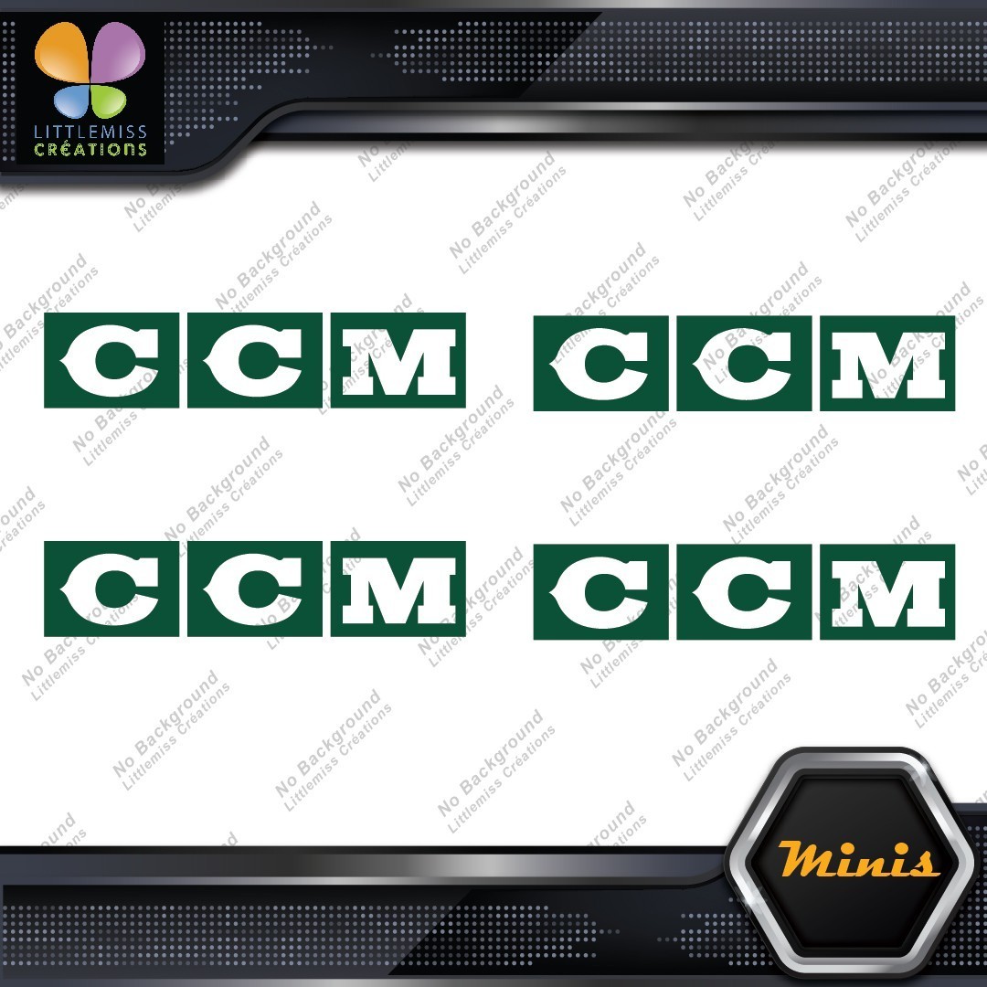 Compatible CCM Hockey Vintage Emblem Pack of 4 MINI SIZE Decals Stickers Vinyl - Image 16