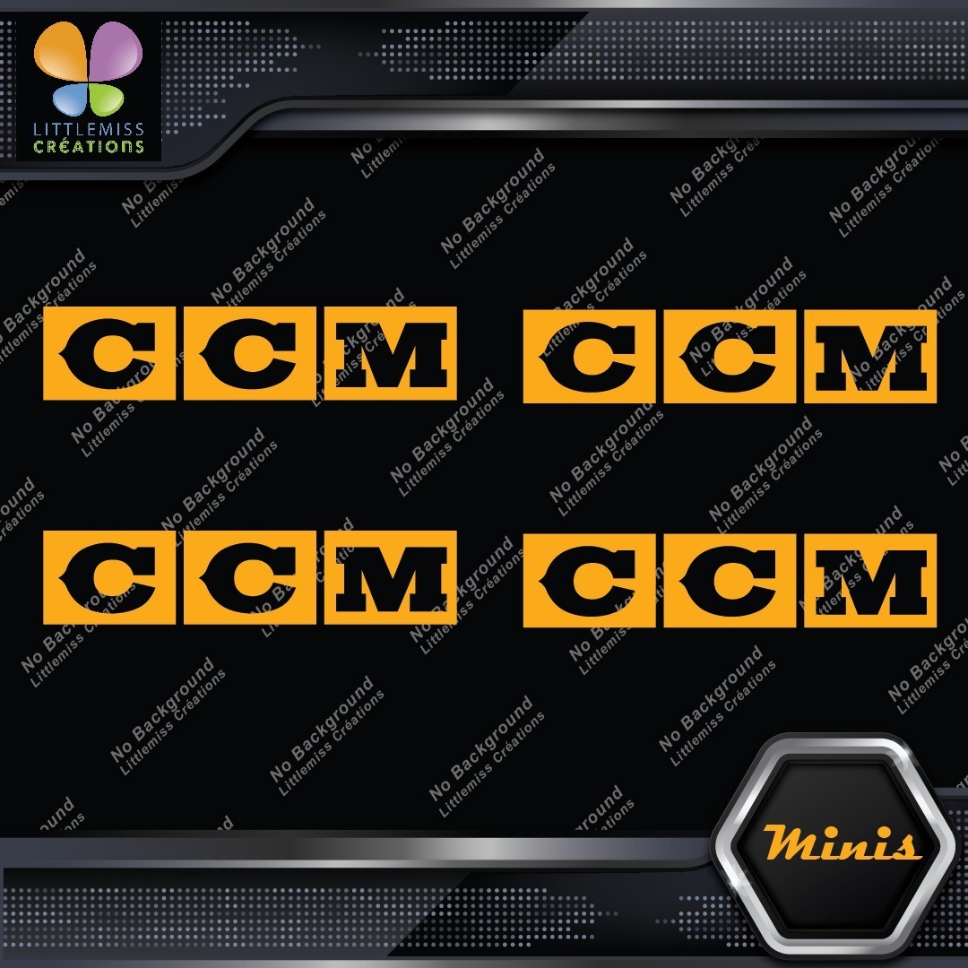 Compatible CCM Hockey Vintage Emblem Pack of 4 MINI SIZE Decals Stickers Vinyl - Image 7