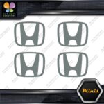 Compatible Honda  H Emblem Logo JDM Pack of 4 MINI SIZE Decals Stickers Vinyl - Image 6
