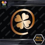 Clover Leaf 4 Four Petals Lucky Irish Shamrock At Sign Decals Stickers Vinyl - Image 19
