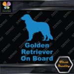 Golden Retriever On Board Warning Message Logo Vinyl Decals Stickers - Image 11