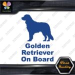 Golden Retriever On Board Warning Message Logo Vinyl Decals Stickers - Image 12