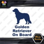Golden Retriever On Board Warning Message Logo Vinyl Decals Stickers - Image 13