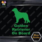 Golden Retriever On Board Warning Message Logo Vinyl Decals Stickers - Image 15