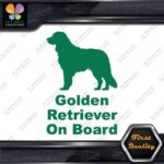 Golden Retriever On Board Warning Message Logo Vinyl Decals Stickers - Image 16