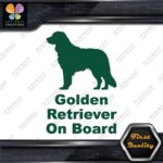 Golden Retriever On Board Warning Message Logo Vinyl Decals Stickers - Image 17