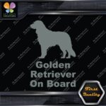Golden Retriever On Board Warning Message Logo Vinyl Decals Stickers - Image 18