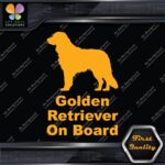 Golden Retriever On Board Warning Message Logo Vinyl Decals Stickers - Image 3