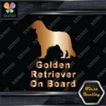 Golden Retriever On Board Warning Message Logo Vinyl Decals Stickers - Image 21