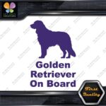 Golden Retriever On Board Warning Message Logo Vinyl Decals Stickers - Image 22