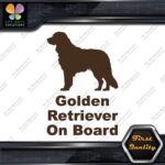 Golden Retriever On Board Warning Message Logo Vinyl Decals Stickers - Image 23