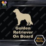Golden Retriever On Board Warning Message Logo Vinyl Decals Stickers - Image 24