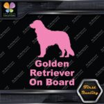 Golden Retriever On Board Warning Message Logo Vinyl Decals Stickers - Image 5