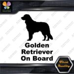 Golden Retriever On Board Warning Message Logo Vinyl Decals Stickers - Image 7
