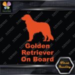 Golden Retriever On Board Warning Message Logo Vinyl Decals Stickers - Image 8