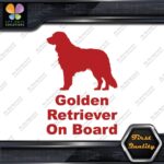 Golden Retriever On Board Warning Message Logo Vinyl Decals Stickers - Image 9