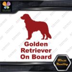 Golden Retriever On Board Warning Message Logo Vinyl Decals Stickers - Image 10
