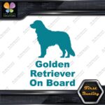 Golden Retriever On Board Warning Message Logo Vinyl Decals Stickers - Image 28