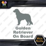 Golden Retriever On Board Warning Message Logo Vinyl Decals Stickers - Image 27