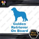 Golden Retriever On Board Warning Message Logo Vinyl Decals Stickers - Image 31