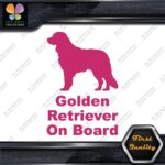 Golden Retriever On Board Warning Message Logo Vinyl Decals Stickers - Image 30