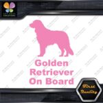 Golden Retriever On Board Warning Message Logo Vinyl Decals Stickers - Image 29