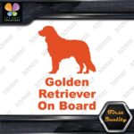 Golden Retriever On Board Warning Message Logo Vinyl Decals Stickers - Image 26