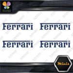 Compatible Ferrari Name Cars Logo Pack of 4 MINI SIZE Decals Stickers Vinyl - Image 11
