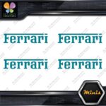 Compatible Ferrari Name Cars Logo Pack of 4 MINI SIZE Decals Stickers Vinyl - Image 12