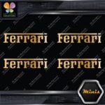 Compatible Ferrari Name Cars Logo Pack of 4 MINI SIZE Decals Stickers Vinyl - Image 16