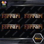 Compatible Ferrari Name Cars Logo Pack of 4 MINI SIZE Decals Stickers Vinyl - Image 18