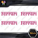 Compatible Ferrari Name Cars Logo Pack of 4 MINI SIZE Decals Stickers Vinyl - Image 19