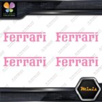 Compatible Ferrari Name Cars Logo Pack of 4 MINI SIZE Decals Stickers Vinyl - Image 20