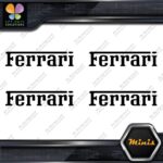 Compatible Ferrari Name Cars Logo Pack of 4 MINI SIZE Decals Stickers Vinyl - Image 3