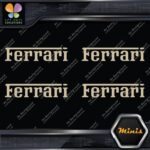 Compatible Ferrari Name Cars Logo Pack of 4 MINI SIZE Decals Stickers Vinyl - Image 22