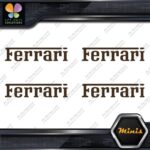 Compatible Ferrari Name Cars Logo Pack of 4 MINI SIZE Decals Stickers Vinyl - Image 23
