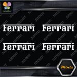 Compatible Ferrari Name Cars Logo Pack of 4 MINI SIZE Decals Stickers Vinyl - Image 4