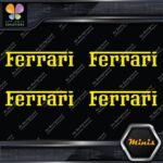 Compatible Ferrari Name Cars Logo Pack of 4 MINI SIZE Decals Stickers Vinyl - Image 6