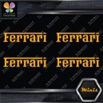 Compatible Ferrari Name Cars Logo Pack of 4 MINI SIZE Decals Stickers Vinyl - Image 7