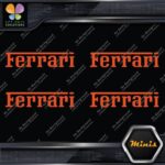 Compatible Ferrari Name Cars Logo Pack of 4 MINI SIZE Decals Stickers Vinyl - Image 8