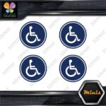 Handicap Cicle Wheelchair Disabled Pack of 4 MINI SIZE Decals Stickers Vinyl - Image 12