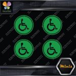 Handicap Cicle Wheelchair Disabled Pack of 4 MINI SIZE Decals Stickers Vinyl - Image 14