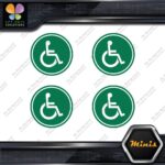 Handicap Cicle Wheelchair Disabled Pack of 4 MINI SIZE Decals Stickers Vinyl - Image 15