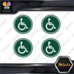 Handicap Cicle Wheelchair Disabled Pack of 4 MINI SIZE Decals Stickers Vinyl - Image 16