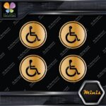 Handicap Cicle Wheelchair Disabled Pack of 4 MINI SIZE Decals Stickers Vinyl - Image 17