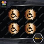 Handicap Cicle Wheelchair Disabled Pack of 4 MINI SIZE Decals Stickers Vinyl - Image 19